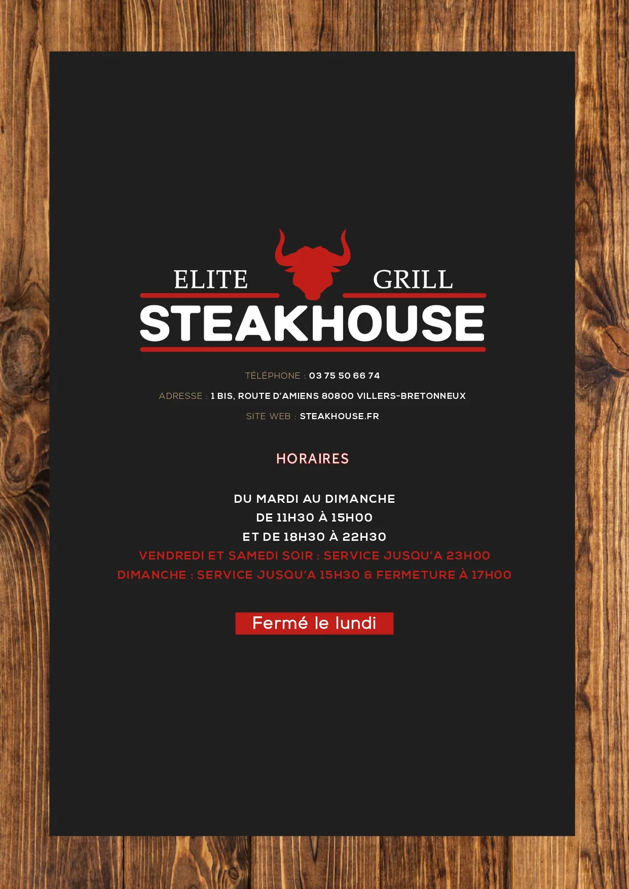 CARTE ELITE GRILL SteakHouse